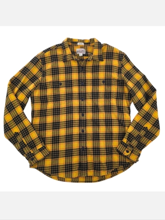 J. Crew Other - J.Crew Flannel Shirt Men L Yellow Plaid Midweight Button Down Classic Fit NWOT